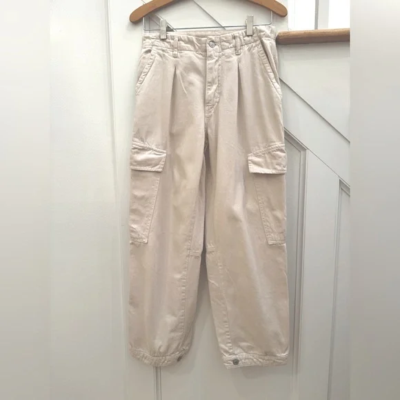 Free People • We The Free First Light Utility Pants • 4 • Almond Milk - Picture 5 of 12